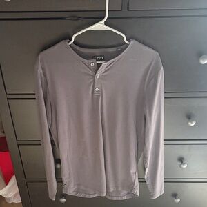 Cuts Gray Henley Shirt